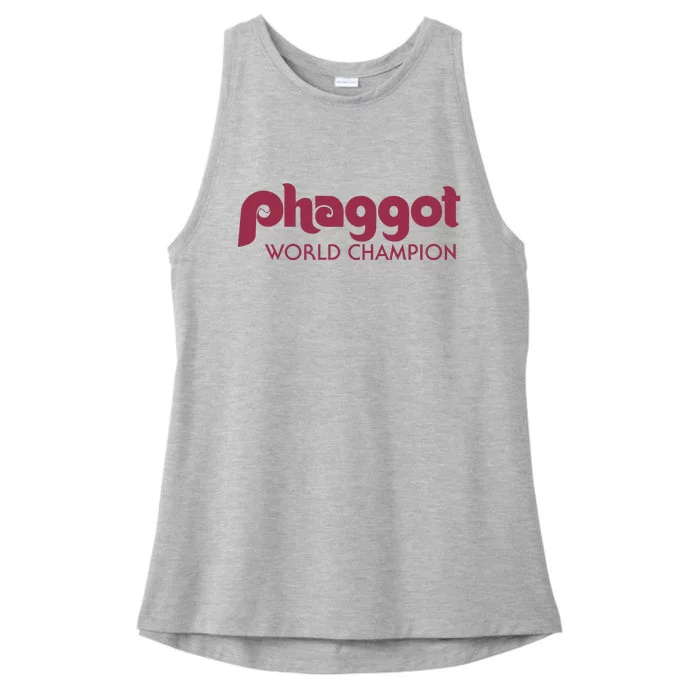 Phaggot World Champion Ladies Tri-Blend Wicking Tank