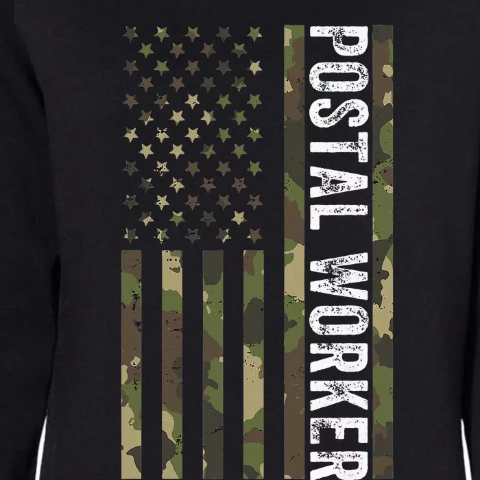 Postal Worker Camouflage American Flag Us Postal Service Womens California Wash Sweatshirt