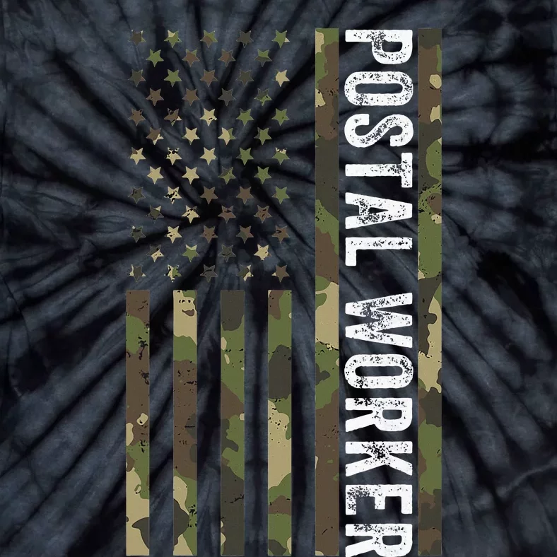 Postal Worker Camouflage American Flag Us Postal Service Tie-Dye T-Shirt