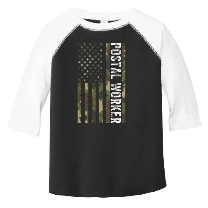 Postal Worker Camouflage American Flag Us Postal Service Toddler Fine Jersey T-Shirt