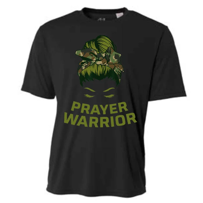 Prayer Warrior Camo Faith God Jesus Christian Cooling Performance Crew T-Shirt