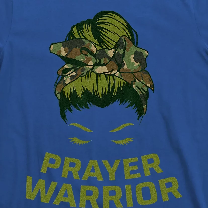 Prayer Warrior Camo Faith God Jesus Christian T-Shirt