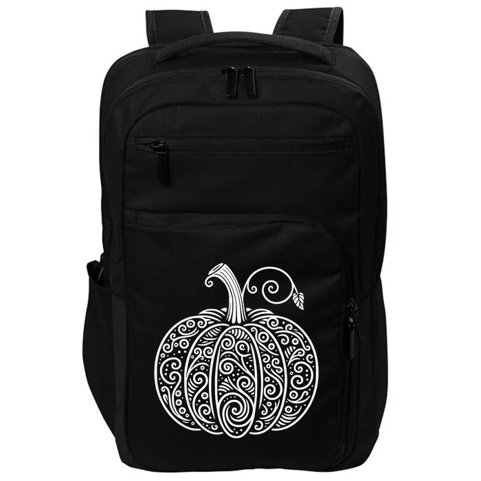 Pumpkin Women Cute Autumn Fall Thanksgiving Halloween Impact Tech Backpack