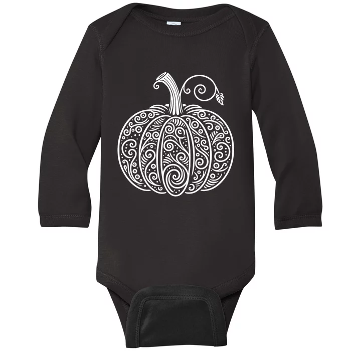 Pumpkin Women Cute Autumn Fall Thanksgiving Halloween Baby Long Sleeve Bodysuit