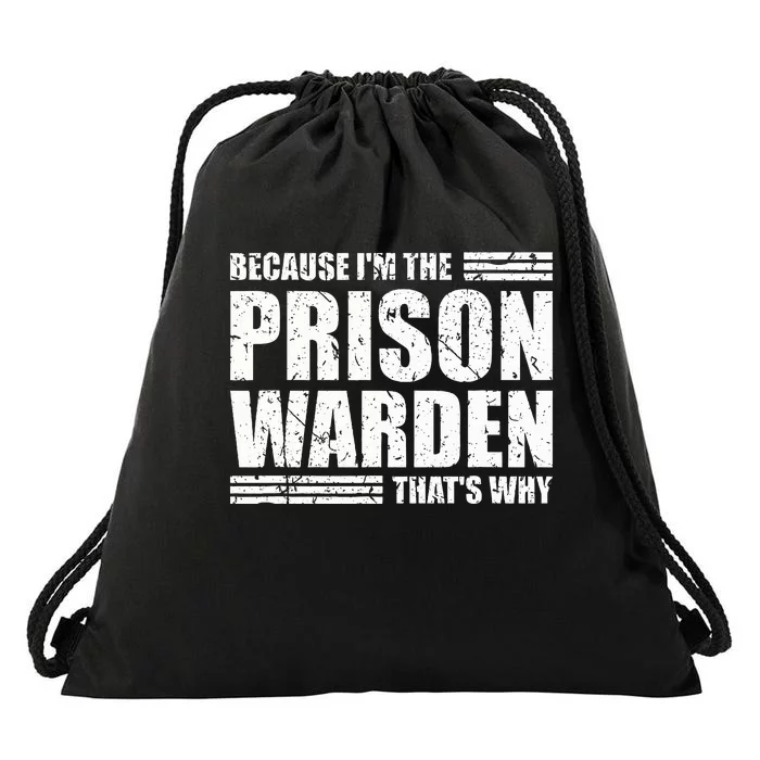 Prison Warden Costume Jail Corrections Officer Halloween Drawstring Bag