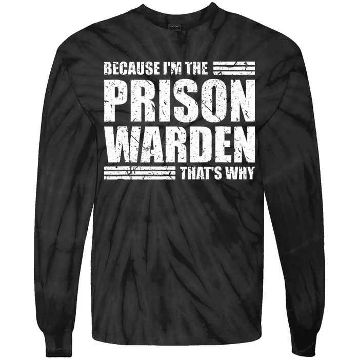 Prison Warden Costume Jail Corrections Officer Halloween Tie-Dye Long Sleeve Shirt