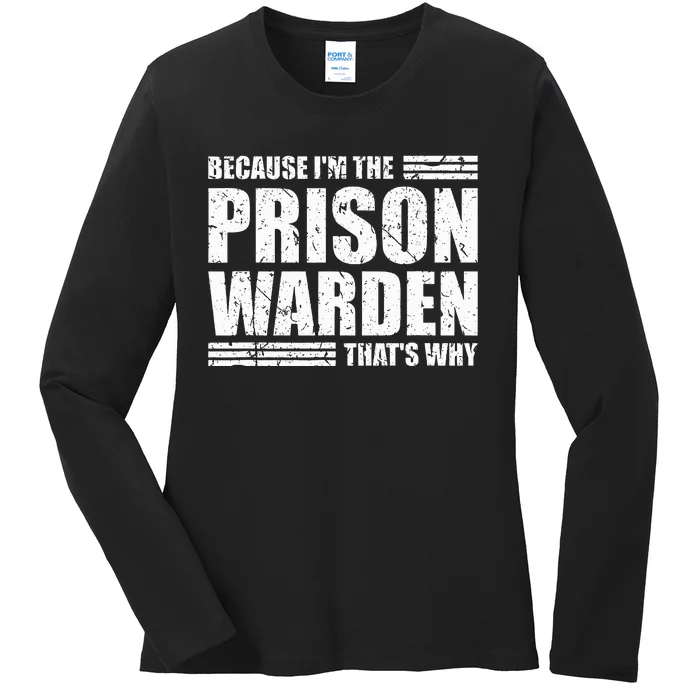 Prison Warden Costume Jail Corrections Officer Halloween Ladies Long Sleeve Shirt