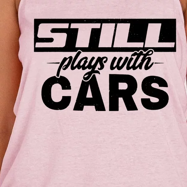 Plays With Cars Mechanic Women's Knotted Racerback Tank