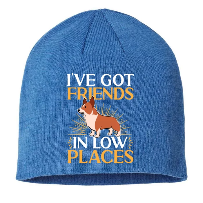 Pembroke Welsh Corgi Gift I've Got Friends In Low Places Gift 8 1/2in Sustainable Knit Beanie