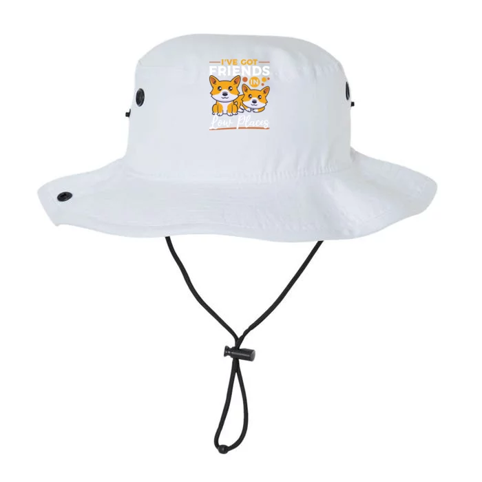 Pembroke Welsh Corgi Gift I've Got Friends In Low Places Meaningful Gift Legacy Cool Fit Booney Bucket Hat