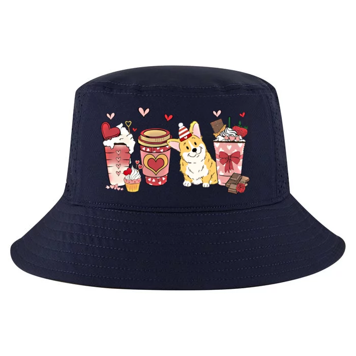 Pembroke Welsh Corgi Valentines Day Dog Mom Coffee Lovers Gift Cool Comfort Performance Bucket Hat