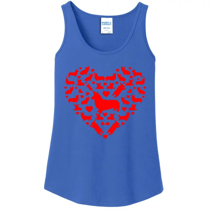 Pembroke Welsh Corgis Hearts Love Dog Lover Valentines Day Gift Ladies Essential Tank