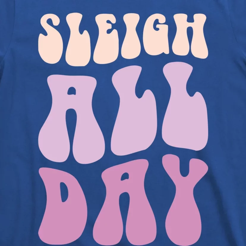 Pastel Winter Christmas Sleigh All Day Gift T-Shirt