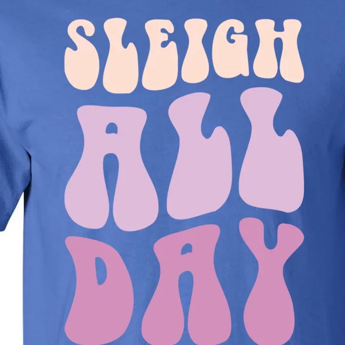 Pastel Winter Christmas Sleigh All Day Gift Tall T-Shirt