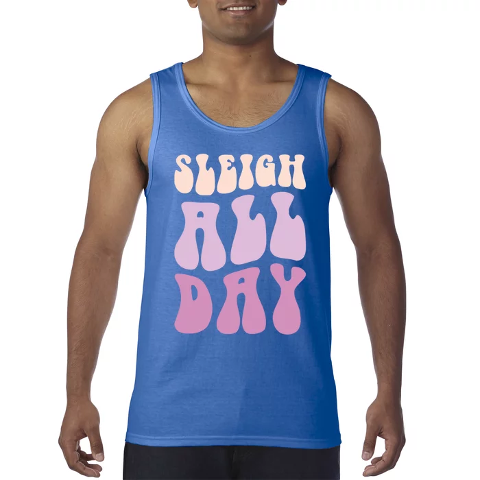 Pastel Winter Christmas Sleigh All Day Gift Tank Top