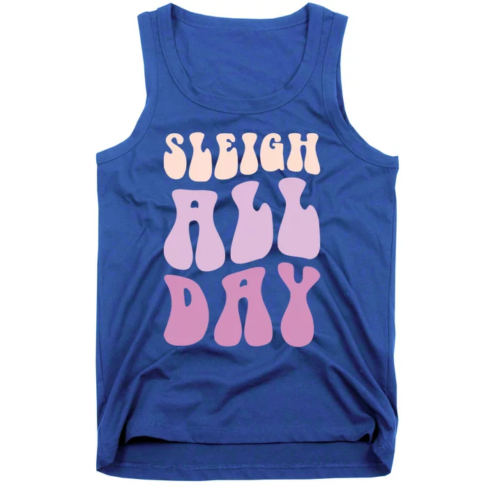 Pastel Winter Christmas Sleigh All Day Gift Tank Top