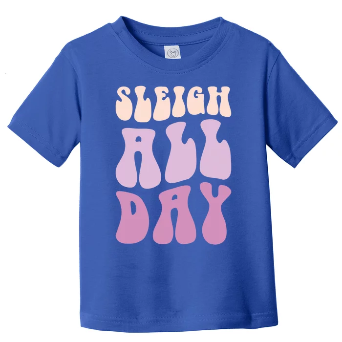 Pastel Winter Christmas Sleigh All Day Gift Toddler T-Shirt