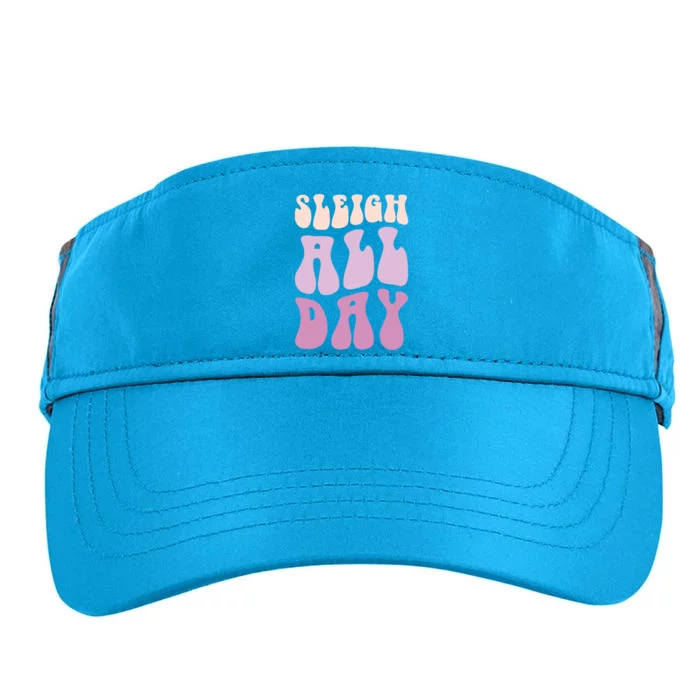 Pastel Winter Christmas Sleigh All Day Gift Adult Drive Performance Visor