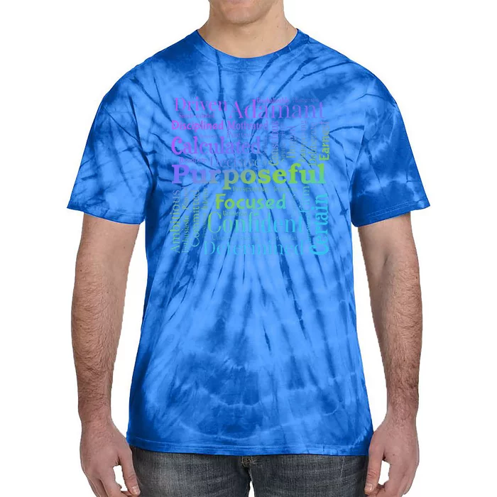 Purposeful Word Cloud Art Achiever Tie-Dye T-Shirt