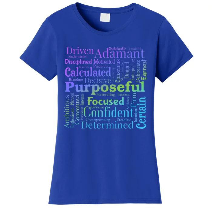 Purposeful Word Cloud Art Achiever Women's T-Shirt