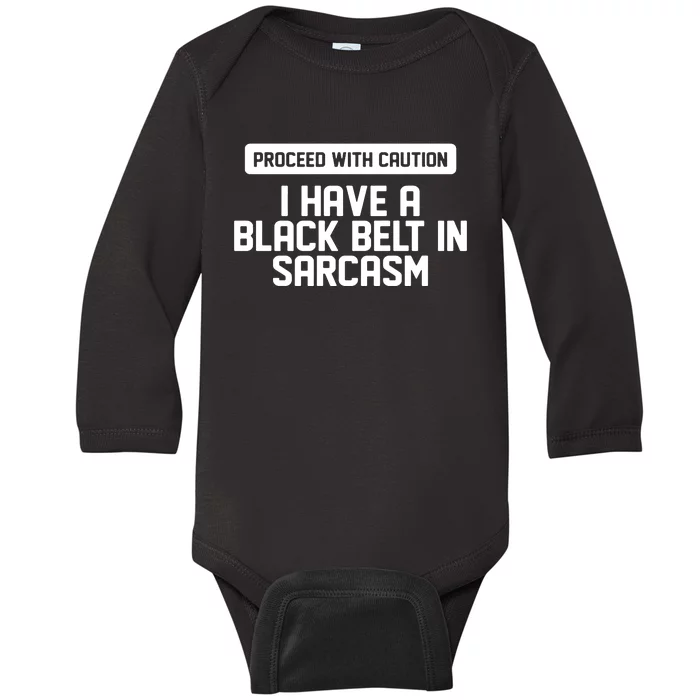 Proceed With Caution Baby Long Sleeve Bodysuit