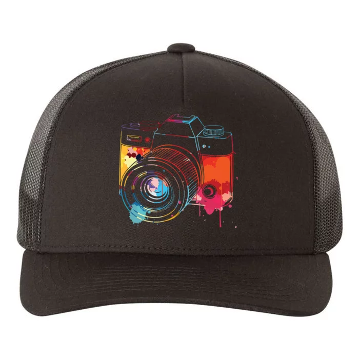 Photography Watercolor Camera Photographer Photo Tee Yupoong Adult 5-Panel Trucker Hat