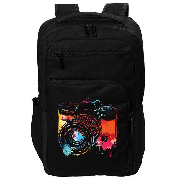 Photography Watercolor Camera Photographer Photo Tee Impact Tech Backpack