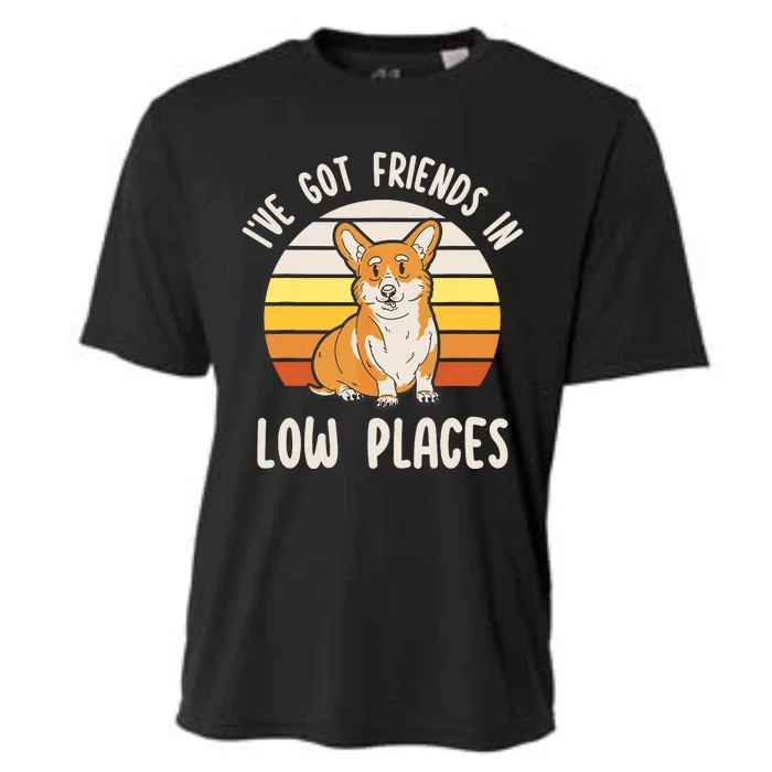 Pembroke Welsh Corgi Dog Ive Got Friends In Low Places Cooling Performance Crew T-Shirt