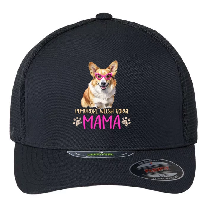 Pembroke Welsh Corgi Dog Breed Mama Cute Puppy Mother Cool Gift Flexfit Unipanel Trucker Cap