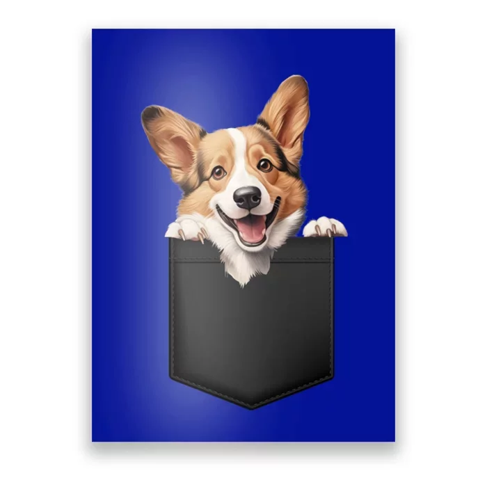 Pembroke Welsh Corgi In Pocket For Dog Canine Enthusiasts Gift Poster