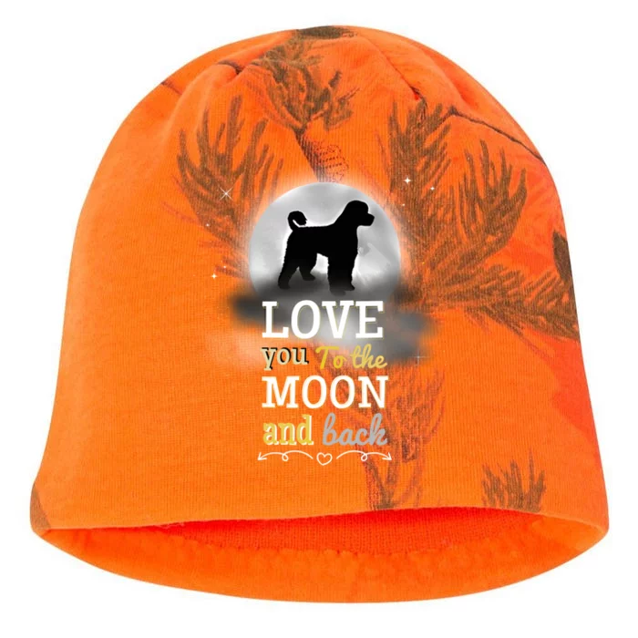 Portuguese Water Dog Love To The Moon Gift Kati - Camo Knit Beanie