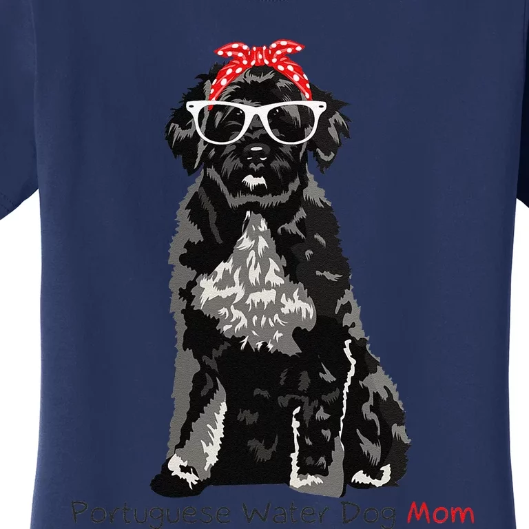 Portuguese Water Dog Mom Retro Mothers Day Gift Idea Women's T-Shirt