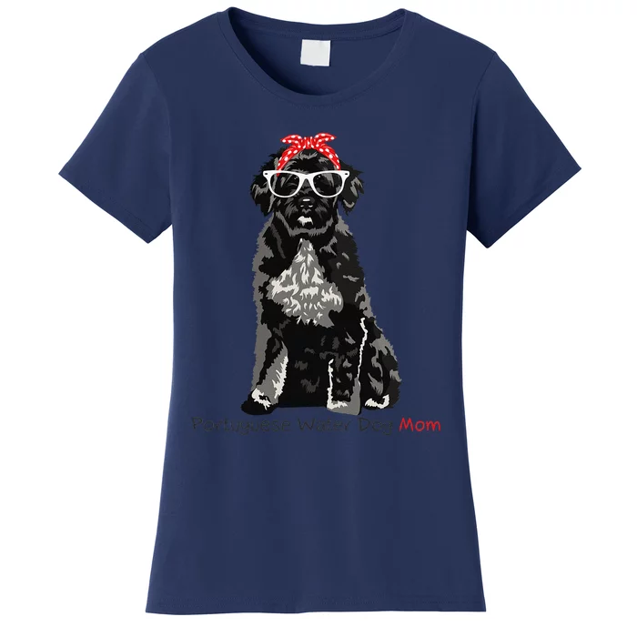 Portuguese Water Dog Mom Retro Mothers Day Gift Idea Women's T-Shirt