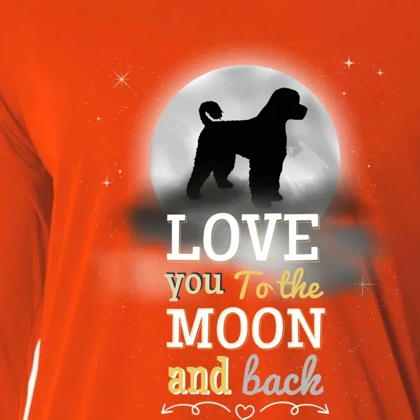 Portuguese Water Dog Love To The Moon Gift Cooling Performance Long Sleeve Crew