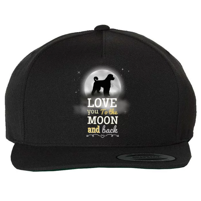 Portuguese Water Dog Love To The Moon Gift Wool Snapback Cap