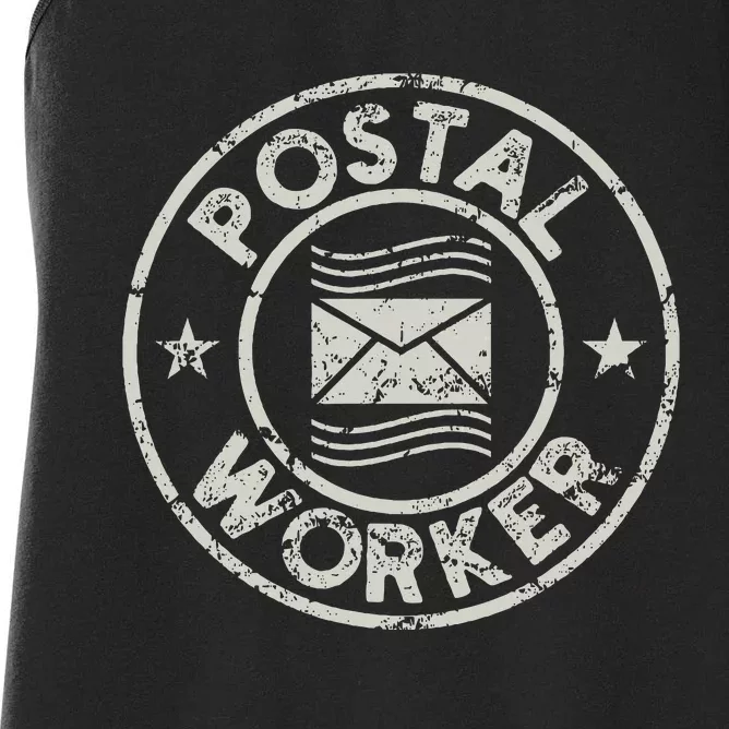 Postal Worker Delivery Service Post Office World Post Day Women's Racerback Tank