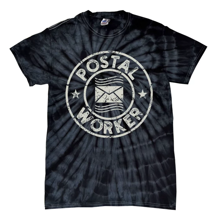 Postal Worker Delivery Service Post Office World Post Day Tie-Dye T-Shirt