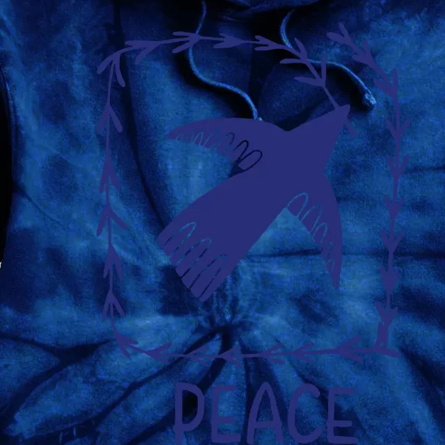 Peace With Dove And Laurel Tie Dye Hoodie