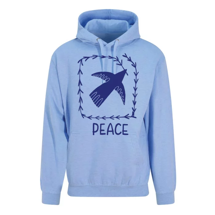 Peace With Dove And Laurel Unisex Surf Hoodie