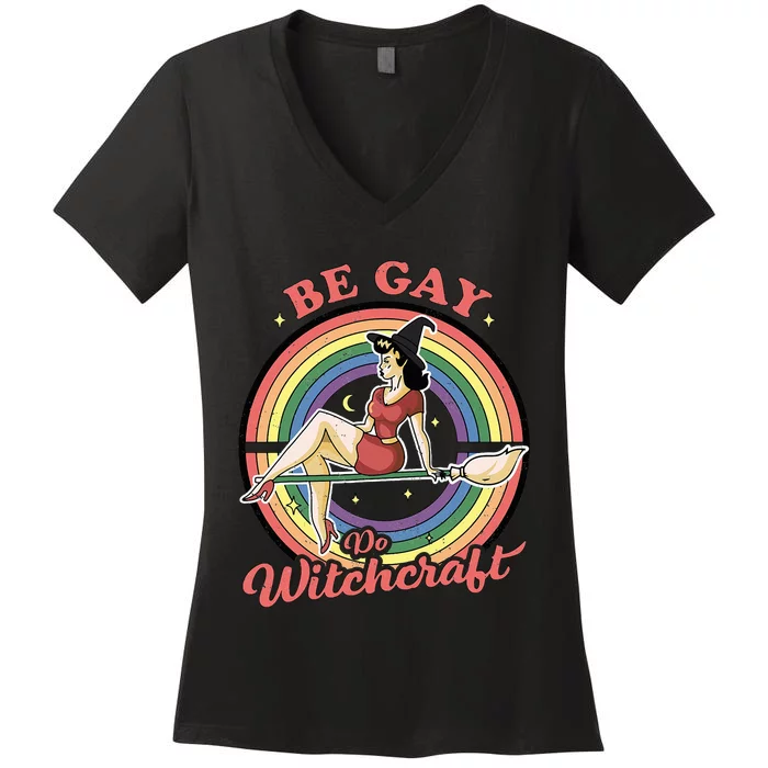 Prideful Witchcraft Embrace Your Authenticity Women's V-Neck T-Shirt