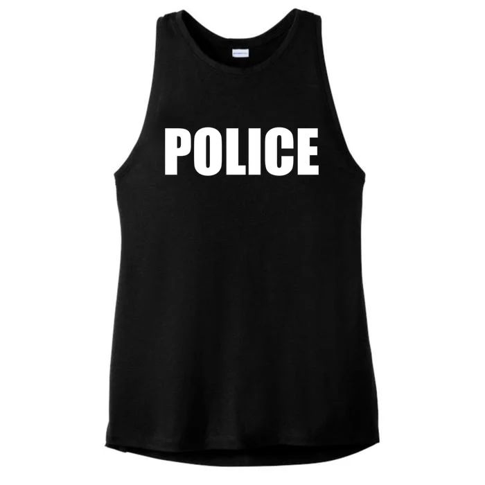 Police Work Employee Military Uniform Security Gift Ladies Tri-Blend Wicking Tank