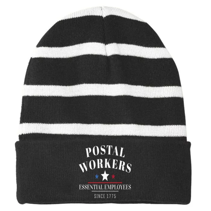 Postal Workers Essential Employee Vote By Mail Striped Beanie with Solid Band