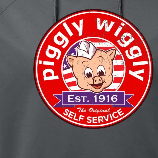 Piggly Wiggly Est 1916 Self Service Retro Performance Fleece Hoodie