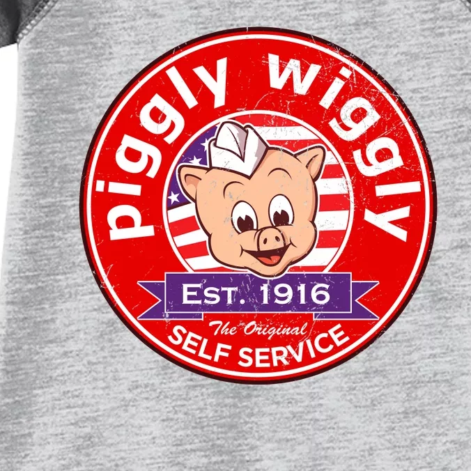 Piggly Wiggly Est 1916 Self Service Retro Infant Baby Jersey Bodysuit