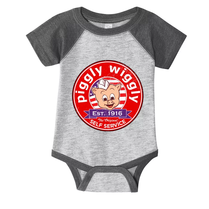 Piggly Wiggly Est 1916 Self Service Retro Infant Baby Jersey Bodysuit