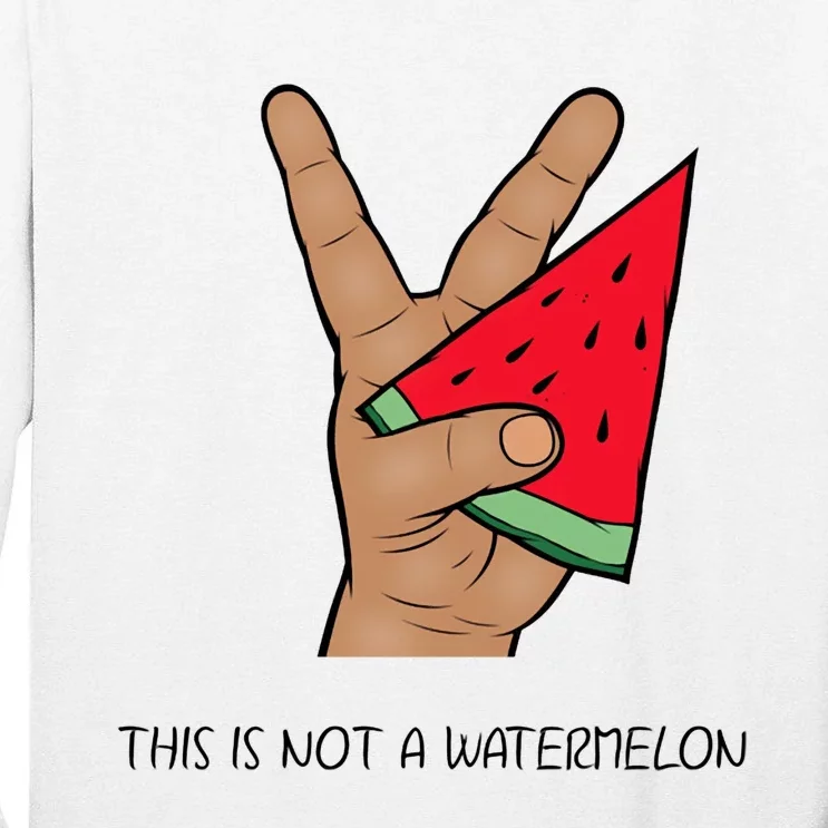 Palestine Watermelon Flag Support Gaza & Freedom! Tall Long Sleeve T-Shirt