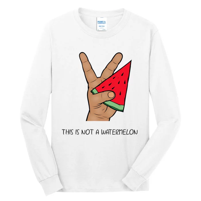 Palestine Watermelon Flag Support Gaza & Freedom! Tall Long Sleeve T-Shirt