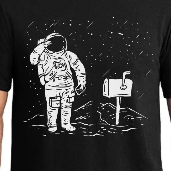 Postal Worker Funny For Delivery Mailman Astronaut Pajama Set