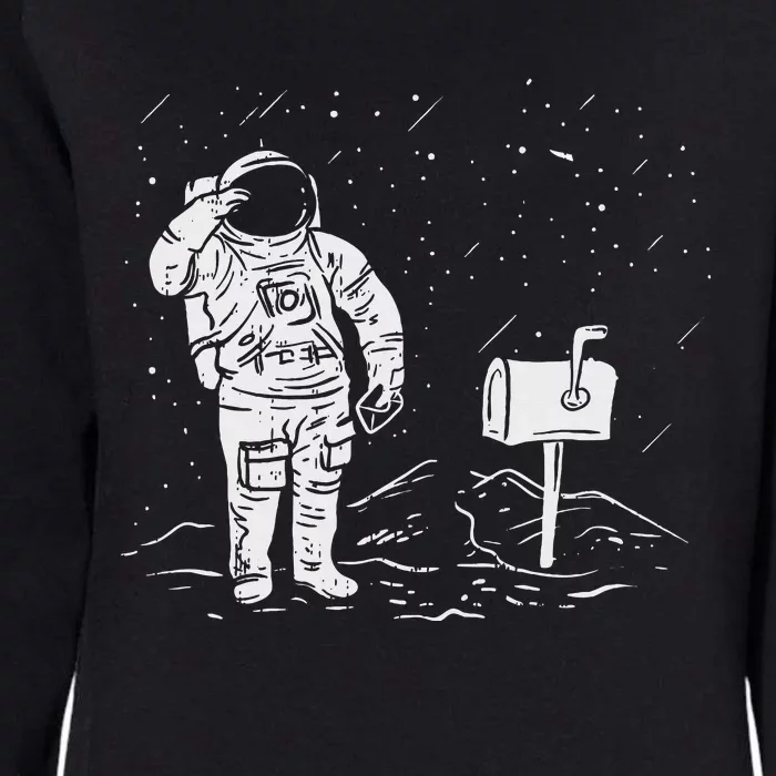 Postal Worker Funny For Delivery Mailman Astronaut Womens California Wash Sweatshirt