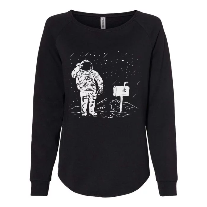 Postal Worker Funny For Delivery Mailman Astronaut Womens California Wash Sweatshirt